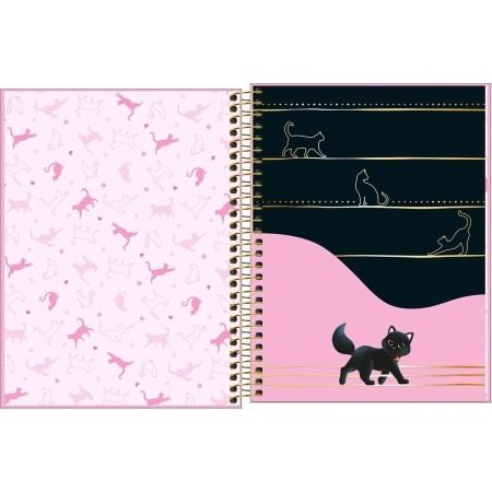 CADERNO 1X1 C.D. PURRFECT CATS COLEGIAL